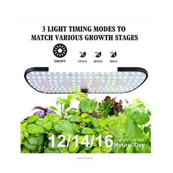 Система выращивания гидропоники, 12 стручков, комнатный сад с травами, сеялка со светодиодной подсветкой, Черная штепсельная вилка ЕС 5