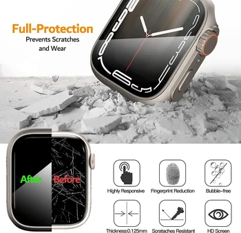 Фирменная крышка ПК Для Apple Watch Case 49 мм 45 мм 41 мм 44 мм 40 мм Защитная Крышка Экрана Сменная Ultra Bumper iWatch Series 9 8 7 SE6 4 2