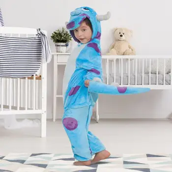 Комбинезон унисекс, мягкий фланелевый костюм животного динозавра для детей, теплые пижамы с животными для Хэллоуина, дня рождения. 2