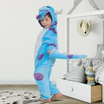 Комбинезон унисекс, мягкий фланелевый костюм животного динозавра для детей, теплые пижамы с животными для Хэллоуина, дня рождения. 3