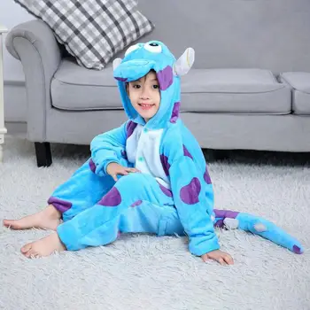 Комбинезон унисекс, мягкий фланелевый костюм животного динозавра для детей, теплые пижамы с животными для Хэллоуина, дня рождения. 4