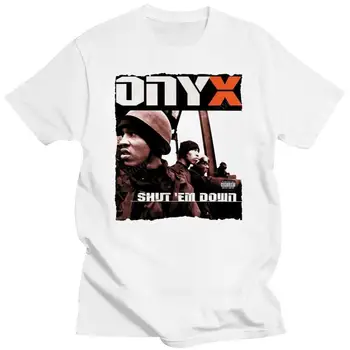 Новый модный бренд teeshirt Футболка Sticky Fingaz Onyx Рэп 90-х Ретро Винтаж Mad Face Хип-хоп Shut Em Down мужской топ с коротким рукавом