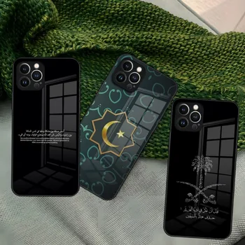 Исламский Чехол Для Телефона Для Iphone 14 Pro Max 13 12 11 Mini X Xr Xs 8 7 Puls 6 Из Закаленного Стекла