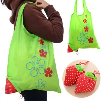 Складная клубничная сумка для покупок; Складная экологичная сумка для продуктов; сумка-тоут; складная сумка-органайзер для женщин; сумка для хранения