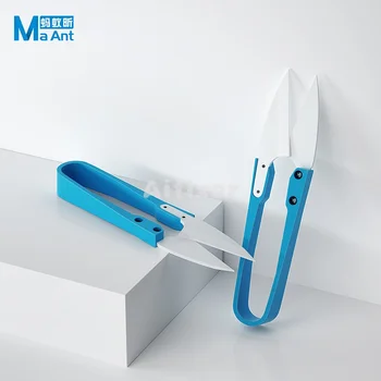Ножницы MaAnt Изолированные Синие Керамические U-образные ножницы Для Кабеля Аккумулятора Мобильного Телефона Непроводящего Специального Кроя