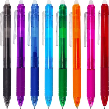 Многоцветные стираемые гелевые ручки с ластиком 0,5 мм Выдвижные гелевые ручки Канцелярские принадлежности для студентов и преподавателей Письменные принадлежности