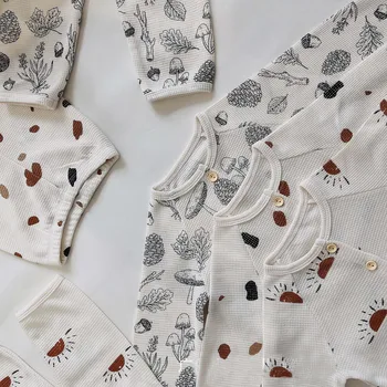 Модный детский пижамный комплект Весна-осень, детская пижама из мягкого хлопка с длинным рукавом, пижамные комплекты, детская одежда 4