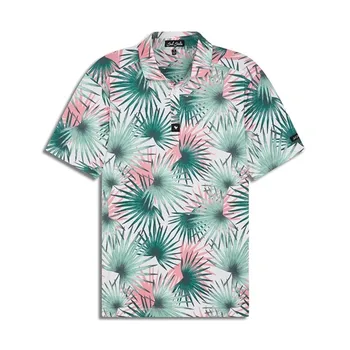 Мужская летняя роскошная рубашка поло с быстросохнущим принтом, мужская деловая повседневная футболка, дышащая спортивная одежда для гольфа, дизайнерские топы для мужчин
