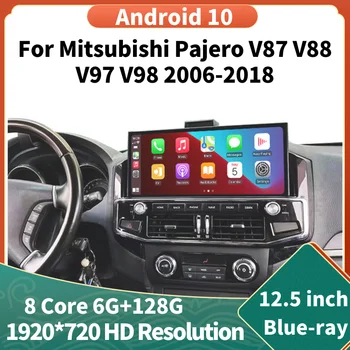 Автомобильный радиоприемник Android 10, GPS-навигация, Мультимедийный плеер для Mitsubishi Pajero 2006-2018 V87 V88 V93 V97 V98, сенсорный экран Carplay