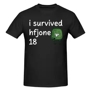 Я выжил, Hfjone 18, Забавная футболка, Хлопковая мужская одежда с круглым вырезом и коротким рукавом на заказ