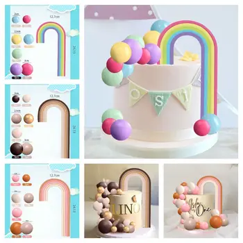 Украшения для торта в богемном стиле, радужные шарики-пузыри, украшения для свадьбы, дня рождения, вечеринки в богемном стиле, принадлежности для душа ребенка