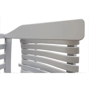 Уличное деревянное кресло-качалка на крыльце, белый цвет, устойчивая к атмосферным воздействиям отделка 4