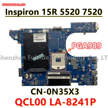 CN-0N35X3 0N35X3 N35X3 Для dell Inspiron 15R 5520 7520 Материнская плата Ноутбука PGA989 HM77 DDR3 QCL00 LA-8241P Материнская Плата 100% Работает
