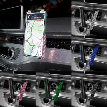 Универсальный автомобильный держатель для телефона со стразами, клипсы для крепления на вентиляционное отверстие, подставка для мобильного телефона в автомобиле для iPhone Samsung