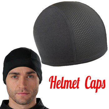 Шлем дышащий внутренний колпачки мотоцикл Балаклавы Велоспорт быстросохнущие влагу охлаждения Hat Мужчины Женщины спортивные купольной крышкой