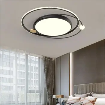 Современная Новая светодиодная люстра для кухни гостиной спальни кабинета Потолочный светильник с круглым кольцом Простой дизайн Светильник с дистанционным управлением
