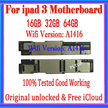 Чистый iCloud Оригинал Для iPad 3 Материнская плата A1430 A1403 WIFI 3G Версия Материнская плата A1416 Wifi Версии С Разблокированной Системой IOS