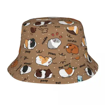 Кавайные шляпы для морских свинок, головные уборы для путешествий, рыболовные шляпы для женщин на открытом воздухе, легкая шляпа-боб