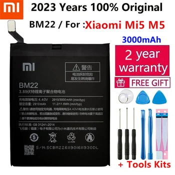 Оригинальный аккумулятор Xiao Mi BM22 для Xiaomi Mi 5 Mi5 M5 3000 мАч, высококачественная сменная батарея, Розничная упаковка, Бесплатные инструменты