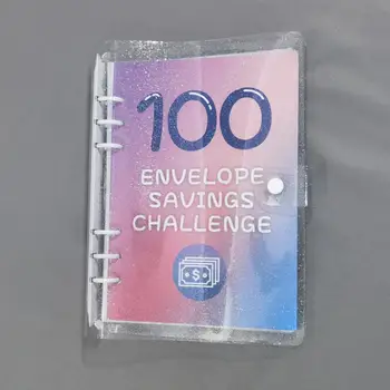Задача экономии в конверте Визуальный трекер сбережений, 100-дневный набор для проверки конвертов, Веселый и легкий набор для экономии денег на 2023 год