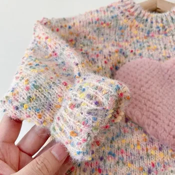 Новая зимняя одежда для маленьких девочек, детский свитер, любимый вязаный свитер для малышей, трикотаж для новорожденных, хлопковый детский пуловер с длинными рукавами, топы от 1 до 6 лет 3