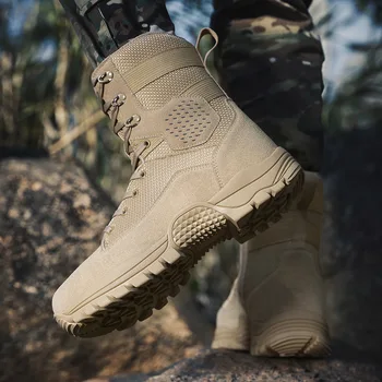Военные тактические ботинки, мужские армейские спортивные тренировочные боевые ботинки для пустыни, уличные альпинистские походные ботильоны для походов, мужская обувь 4