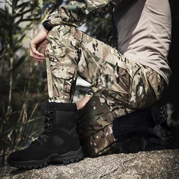 Военные тактические ботинки, мужские армейские спортивные тренировочные боевые ботинки для пустыни, уличные альпинистские походные ботильоны для походов, мужская обувь 5