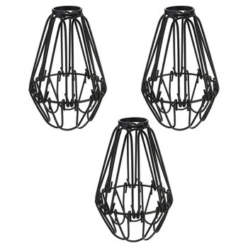 3 Шт Железная Защитная Лампа Для Лампы, Потолочный Вентилятор И Крышки Для Лампочек, Промышленный Подвесной Светильник В Винтажном Стиле 0