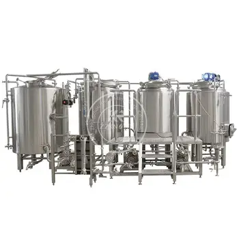 Система пивоварения пива в небольшом пабе объемом 200 л, 2 бака, Варочный цех, Электрическое паровое отопление, Индивидуальная комплектная система в комплекте 2
