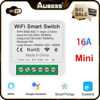 eWeLink Wifi 16A МИНИ смарт-переключатель Поддержка 2-полосного таймера управления Беспроводной переключатель Mart Домашняя автоматизация Работа с Alexa Google Home