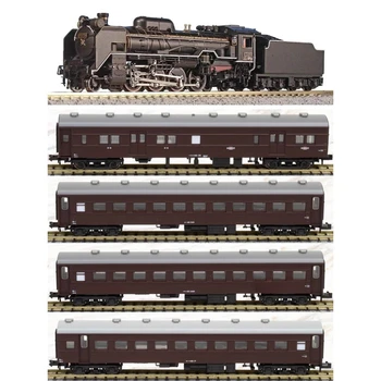 Модель поезда в масштабе KATO N D51, Паровоз, Старый пассажирский вагон, комбинация 1 + 4, модель железнодорожного вагона 1/160, игрушка 0
