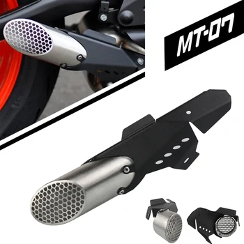 Мотоцикл для YAMAHA MT 07 Moto Cage 2015-2017 Стиль выхлопная крышка Труба глушителя MT-07 Tracer 2016-2021 2020 2019 2018