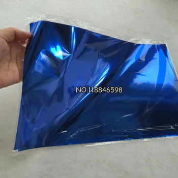 50шт, фольга для горячего тиснения синего цвета 20x29 см формата А4 для твердой коробки и пластика