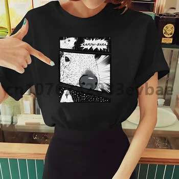 Милая мужская футболка с рисунком Капибары Kawaii, Повседневная Женская Одежда с принтом, Модная Мужская футболка с короткими рукавами, Женская рубашка 5