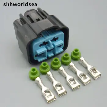 shhworldsea 5/30/100 комплектов 4,8 мм комплект 7,8 А электрический пластиковый провод с разъемом waterpfoof