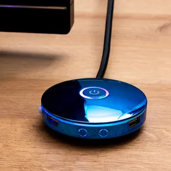 Компьютерный переключатель с эффектом освещения RGB Кнопка включения внешнего хоста, подходит для Интернет-кафе, домов, офисов (черный)