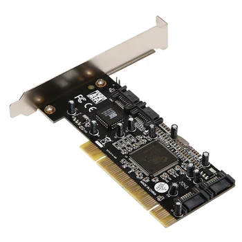Карта PCI-4 SATAII Riser Card Адаптер для массивной карты SIL3114 Поддерживает карту расширения жесткого диска RAID 0.1.0 + 1.5