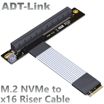 ADT K43 M.2 NGFF NVMe к PCIE 16X Сетевой кабель 4.0 PCIe x16 Видеокарта Nvidia/AMD M.2 (SSD M-Key Gen4) Удлинитель материнской платы STX M2