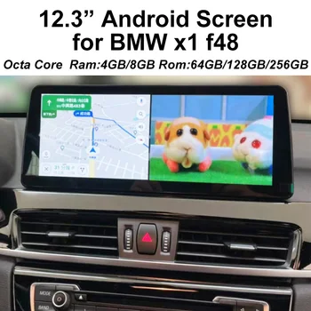 НОВЫЙ 12,3-дюймовый 8-гигабайтный беспроводной Android-автомонитор для BMW X1 F48 Автомобильный мультимедийный навигационный экран GPS с CarPlay Bluetooth WiFi