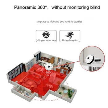 1 ШТ 360-Градусная Панорамная Камера Видеонаблюдения Wifi 1080P HD Беспроводная VR-Камера С Дистанционным Управлением Камера Наблюдения P2P US Plug 1