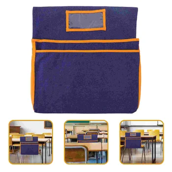 Органайзер на спинке стула, карманы на спинке стула для классных комнат поверх чехлов, Джинсовая сумка для хранения в детском саду
