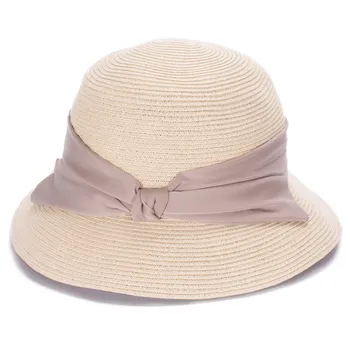 Lawliet Женские элегантные пляжные шляпы с широкими полями и соломенным бантом в упаковке T516