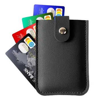 Кошелек-органайзер для кредитных карт, многослойная выдвижная сумка для карт, портативный ультратонкий кошелек для монет из искусственной кожи для мужчин и женщин