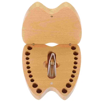 Коробка для детских зубов Деревянная Коробка для детских зубов Контейнер для детских зубов На память Коробка для детских потерянных зубов