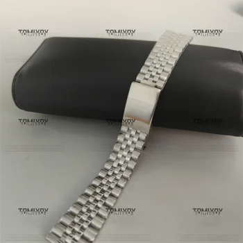 18 мм 19 мм 20 мм Серебристый ремешок для часов из нержавеющей стали с плоским концом, браслет Подходит для часов Rolex Sekio007 skx005