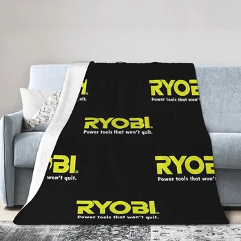 Электроинструменты -Одеяла ryobi'logo, Мягкое теплое Фланелевое Плюшевое одеяло для кровати, гостиной, пикника, путешествия, домашнего дивана
