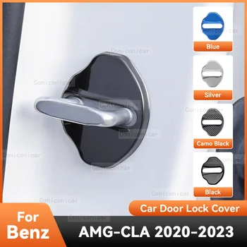 Для Mercedes Benz AMG CLA 2020-2023 Аксессуары Дверной Замок Автомобиля Защитная Крышка Эмблемы Чехол Украшение Из Нержавеющей Стали Защита