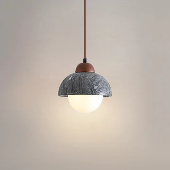 Креативный серый Мраморный светодиодный светильник Современный Wabi Sabi Home Ресторан Изголовье кровати для спальни Коммерческое украшение Настольная Подвесная лампа