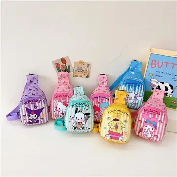 Мультяшная сумка Sanrio Hello Kitty, рюкзак Cinnamoroll, сумка Kawaii, нагрудные сумки Kuromi, Дорожные сумки через плечо, Рождественский подарок для детей