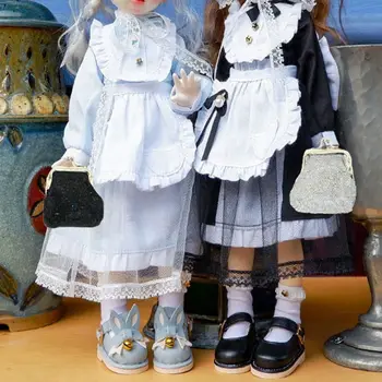 Модный материал ручной работы с блестками 18 стилей Мини-кошелек 1/6 Аксессуары для кукол Женская кожаная сумка Меховая сумочка для кукол 1